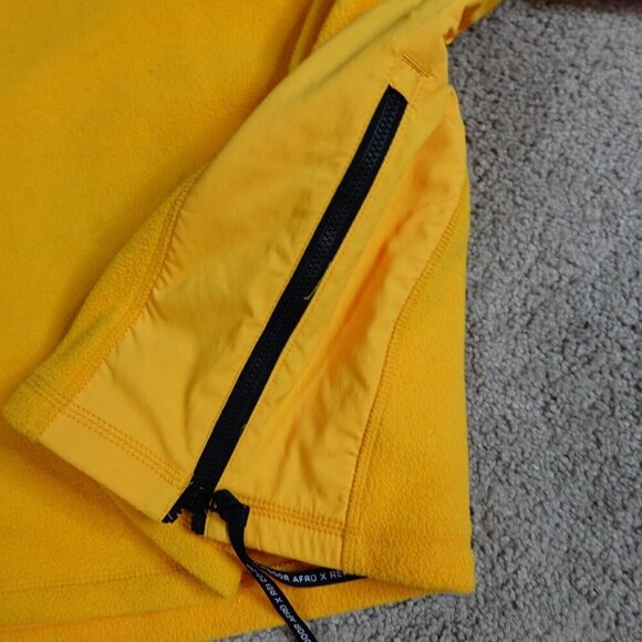 REI x Afro Jacket XL Yellow 1/4 Zip Kangaroo Pockets - Picture 6 of 13